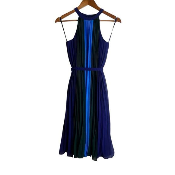 NWT! WHBM colourblock braided halter‎ dress. Size xxs - Picture 1 of 9